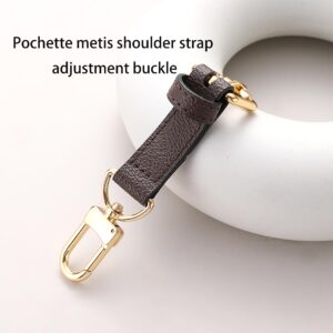 OAikor LV Pochette Metis Shoulder Strap Adjustment Buckle, Bag Shoulder Strap Shortening Adjuster Accessory for Handbag Crossbody Strap(Brown, 12cm)