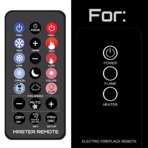 replacement fireplace remote control for twin star fire place parts numbers: twinstar 23ef020gra, 28ef020gra, 33ef020gra