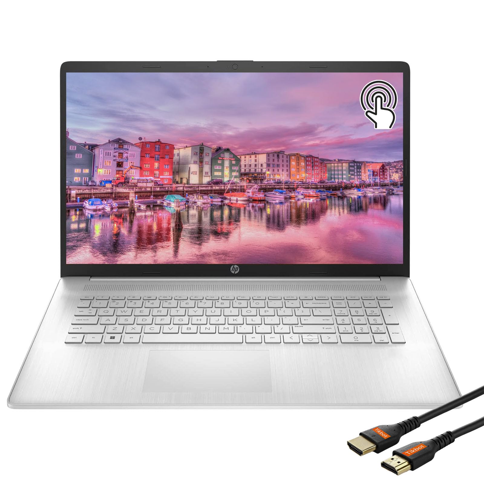 HP Laptops 17 inch Touchscreen 2023| Windows11| AMD Ryzen5 7530U Beat i7-1165G7| Wireless Wi-Fi6| USB C| Widescreen| Numeric Keyboard| Webcam| HDMI Cable (32GB RAM | 1TB PCIe SSD)