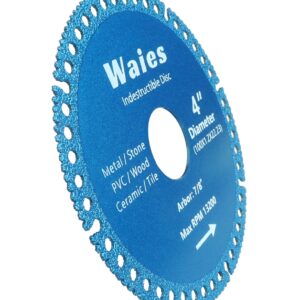 Waies 4 Inch Indestructible disc for Angle Grinders, All Purpose Metal Cut Off Wheels Multifunction Disc for Steel, Rebar, Sheet Metal, Angle Iron, Stainless Steel (5 Pcs)