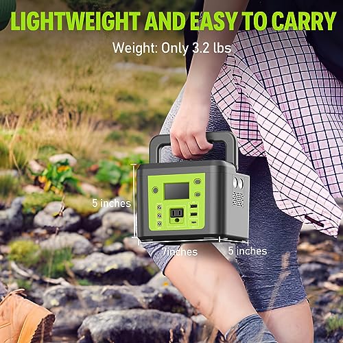 powkey Portable Power Bank with AC Outlet, 200W/110V Portable Laptop Battery Bank, 33000mAh Laptop Charger Power Supply with AC Outlet, for Outdoor Camping Home Use