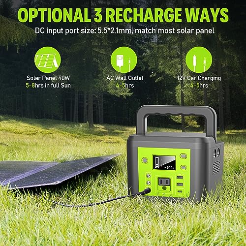 powkey Portable Power Bank with AC Outlet, 200W/110V Portable Laptop Battery Bank, 33000mAh Laptop Charger Power Supply with AC Outlet, for Outdoor Camping Home Use