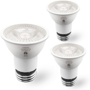 kakemono par16 led bulbs dimmable 5w long neck track spotlight,e26 medium base,daylight white 5000k,pack of 3