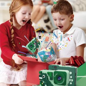 Kids Dinosaur Digital Camera Toys: Kizeefun 3-12 Year Old Boys Girls Christmas Birthday Gifts, Mini HD Selfie Video Baby Camera for 3 4 5 6 7 8 9 Toddler Children with 32GB Card