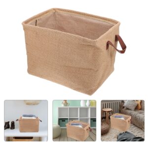 Alipis Foldable Storage Basket Folding Laundry Basket 1pc Jute Storage Basket Cylinder Baby Pe Waterproof Layer Wardrobe Basket Collapsing Laundry Baskets Jute Storage Box