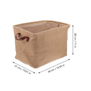 Alipis Foldable Storage Basket Folding Laundry Basket 1pc Jute Storage Basket Cylinder Baby Pe Waterproof Layer Wardrobe Basket Collapsing Laundry Baskets Jute Storage Box