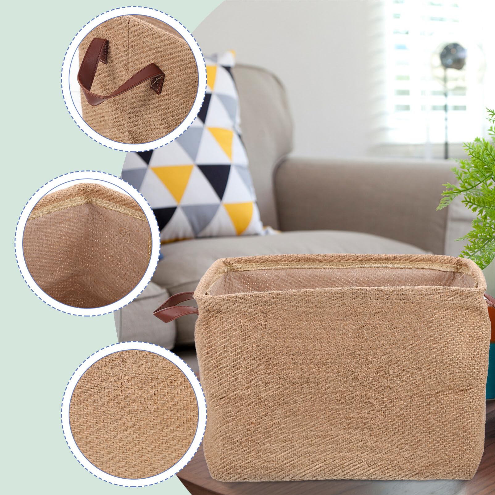 Alipis Foldable Storage Basket Folding Laundry Basket 1pc Jute Storage Basket Cylinder Baby Pe Waterproof Layer Wardrobe Basket Collapsing Laundry Baskets Jute Storage Box