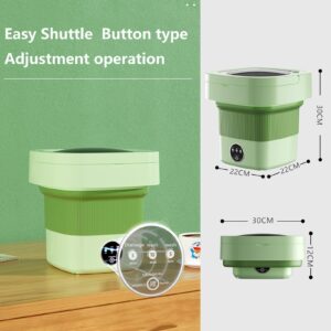 Portable Washing Machine, Foldable Mini Washing Machine and Spin Dryer Large Capacity Mini Washer Small Foldable Bucket Washer Suitable for Apartment Dorm,Travelling，Best Gift Choice -PURPLE