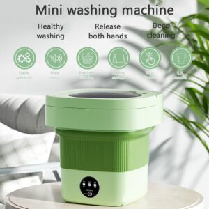 Portable Washing Machine, Foldable Mini Washing Machine and Spin Dryer Large Capacity Mini Washer Small Foldable Bucket Washer Suitable for Apartment Dorm,Travelling，Best Gift Choice -PURPLE