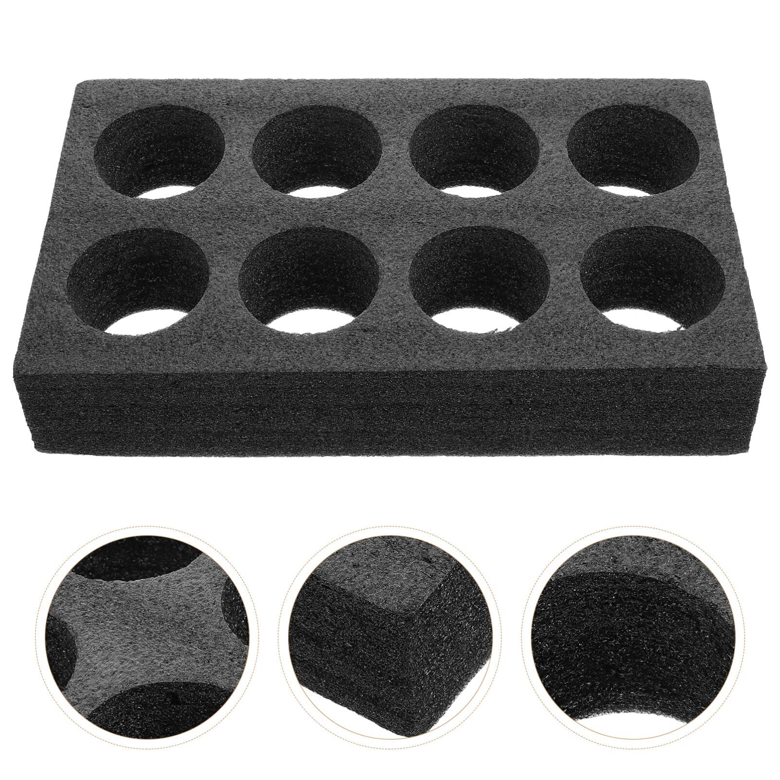 Foam Cup Glass Holder for Coffee - Sponge Foam Holds 8 Mugs - Takeout Coffee Drink Carrier Trays Packing Tool for Caravans, Camping, Boats, Motorhomes