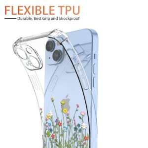 GTBDEKI Phone Case for Xperia 10 IV 5G Case, Sony 10 IV XQ-CC54 XQ-CC72 Case, Clear Case with Flower Garden Patterns Protective Phone Cover for Sony Xperia 10 IV Flower Bouquet