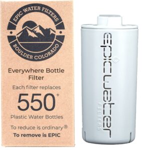 epic water filters everywhere bottle filter complete filter | 1-pack | 75 gallon total filter life | 3-4 month supply | compatible with all epic water bottles | replaces everyday and outdoor
