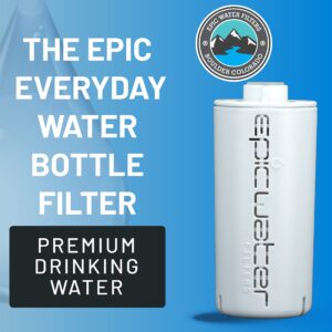 Epic Water Filters Everywhere Bottle Filter Complete Filter | 1-Pack | 75 Gallon Total Filter Life | 3-4 month Supply | Compatible with all Epic Water Bottles | Replaces Everyday and Outdoor