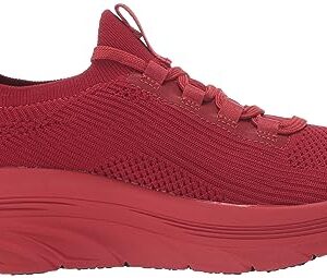 Skechers Women's D'Lux Walker SR-Ozema, Relaxed fit Athletic Styling Health Care Professional Shoe, Red, 9.5