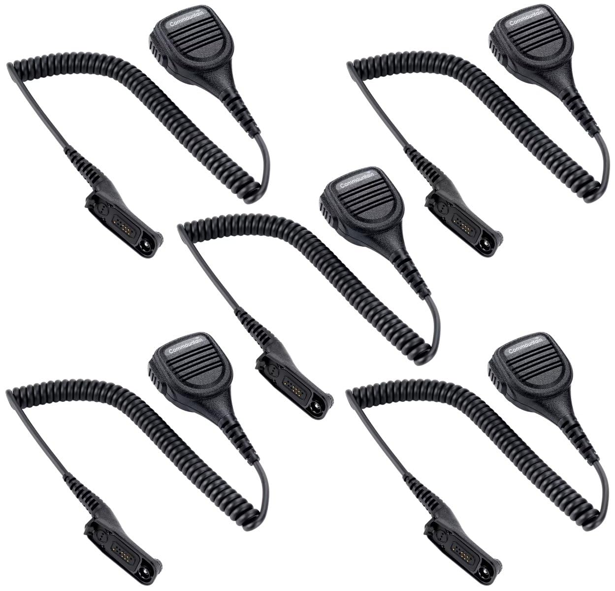 commountain Speaker Mic Compatible with Motorola Radios APX 6000, APX 7000, APX 8000, APX 4000, XPR 7350e, XPR 7550, XPR 7550e, XPR 7580e, APX6000, XPR7550e, APX XPR Shoulder Microphone-5 Pack