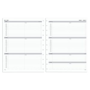 2024 tul® discbound weekly planner refill pages, hourly appointment times, letter size, january to december