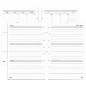 2024 tul® discbound weekly/monthly planner refill pages, junior size