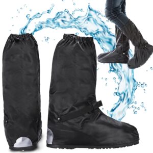 benoo waterproof shoe covers | rain shoe covers, heavy duty & reusable (men12-13 | women13½-14½)