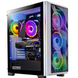 Skytech Chronos Gaming PC Desktop – Intel Core i5 12400F 2.5 GHz, NVIDIA RTX 4060, 1TB NVME SSD, 16GB DDR4 RAM 3200, 650W Gold PSU, 11AC Wi-Fi, Windows 11 Home 64-bit