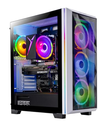 Skytech Chronos Gaming PC Desktop – Intel Core i5 12400F 2.5 GHz, NVIDIA RTX 4060, 1TB NVME SSD, 16GB DDR4 RAM 3200, 650W Gold PSU, 11AC Wi-Fi, Windows 11 Home 64-bit