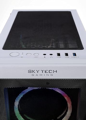 Skytech Chronos Gaming PC Desktop – Intel Core i5 12400F 2.5 GHz, NVIDIA RTX 4060, 1TB NVME SSD, 16GB DDR4 RAM 3200, 650W Gold PSU, 11AC Wi-Fi, Windows 11 Home 64-bit