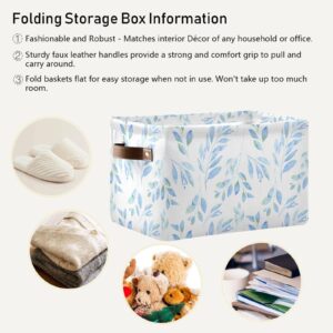 SDMKA Fabric Storage Baskets Blue Branch Foldable Baskets Large Storage Bins for Organizing Shelves Closet Home, Decorate Your Rooms