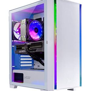 Skytech Gaming Shiva Gaming PC Desktop – AMD Ryzen 5 7600X 4.7 GHz, NVIDIA RTX 4060, 1TB NVME SSD, 32GB DDR5 RAM RGB, 600W Gold PSU, 11AC Wi-Fi, Windows 11 Home 64-bit,White