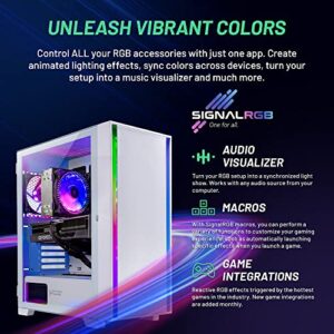 Skytech Gaming Shiva Gaming PC Desktop – AMD Ryzen 5 7600X 4.7 GHz, NVIDIA RTX 4060, 1TB NVME SSD, 32GB DDR5 RAM RGB, 600W Gold PSU, 11AC Wi-Fi, Windows 11 Home 64-bit,White