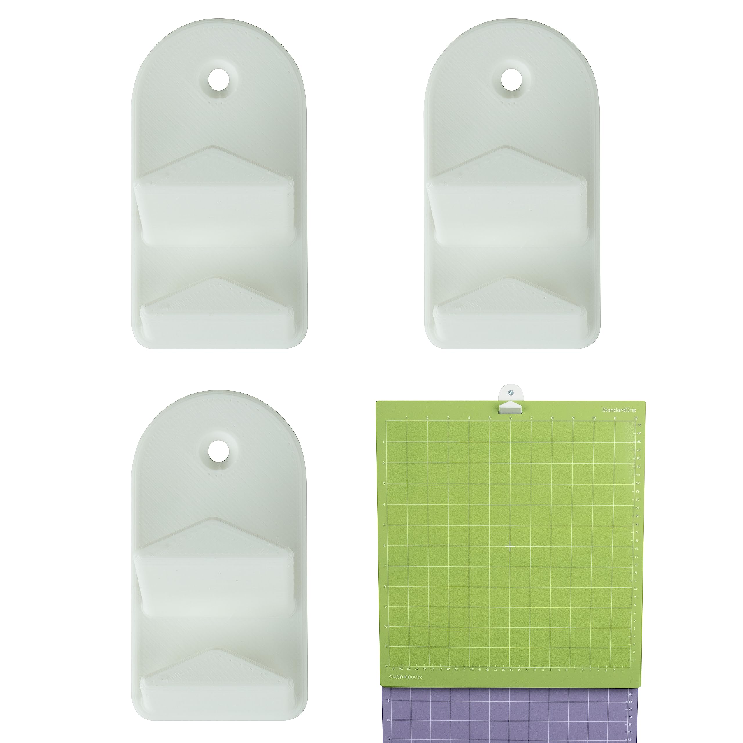 3 Pack Cutting Mat Hangers with Double Hooks (6 Hook Equivalent), Storage Holders Compatible with Cricut Explore One/Air/Air 2/Maker Cut Mats, Accessories for Cricut