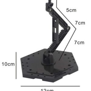 Bioristar HG RG Hobby Action Base Gundam Model Stand Hobby Display Stand Pack of 4 1/144 Scale (4 pack Black)