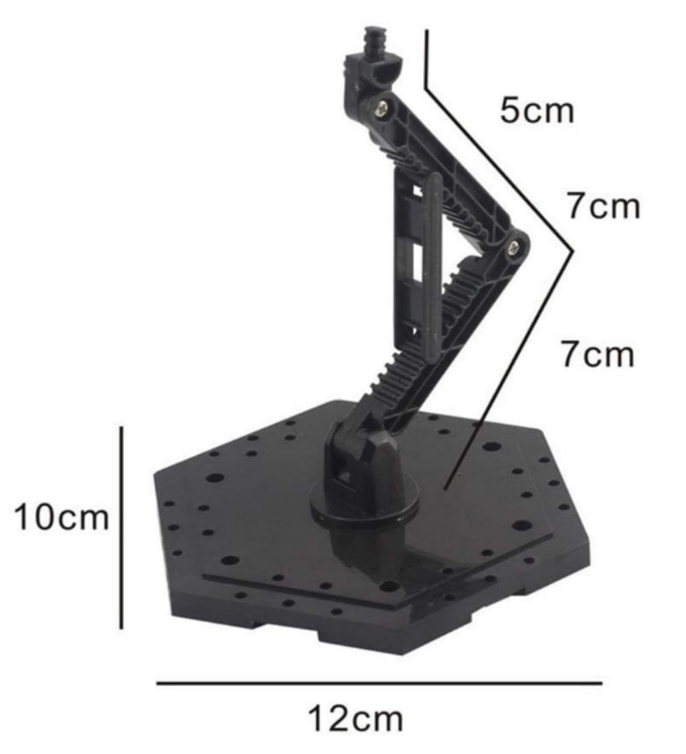 Bioristar HG RG Hobby Action Base Gundam Model Stand Hobby Display Stand Pack of 4 1/144 Scale (4 pack Black)