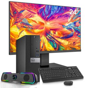 Dell OptiPlex 3040 Desktop Computers with 24" Monitor PC Bundle,16GB Ram New 1TB SSD,Intel AC8260 Built-in WiFi Bluetooth,Intel i5-6500 3.2GHz,HDMI,Refurbished Desktop,Windows 10 Pro (Renewed)