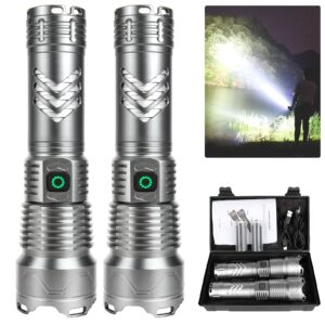 furold rechargeable flashlights high lumens, 990,000 super bright led flashlight powerful flash light,5 modes, ipx6 waterproof,handheld flash lights for outdoor emergency camping hiking