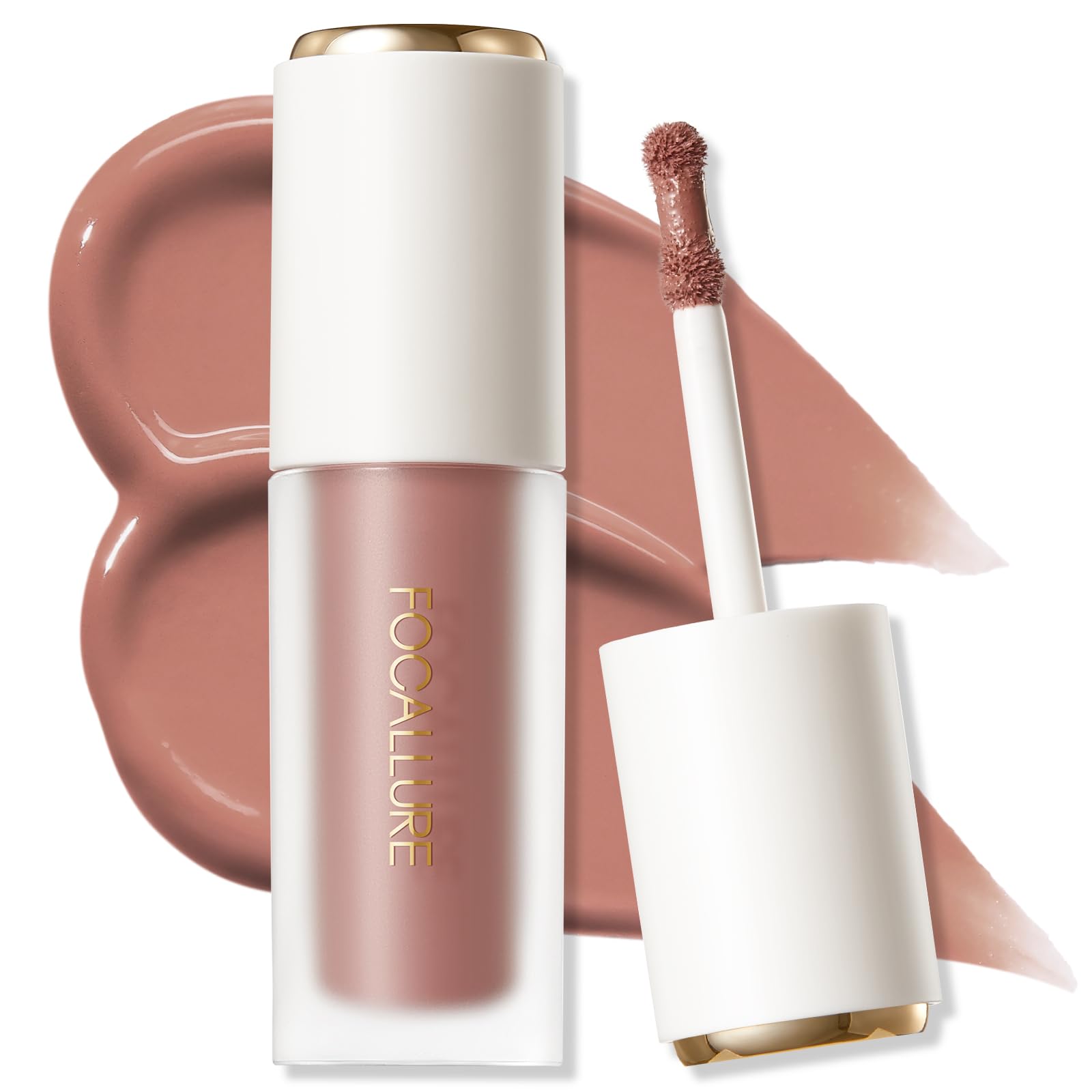 FOCALLURE Silky Cream Liquid Blush,Leaving a Matte Dewy Makeup Look,Easy to Apply and Create a Natural Flush,Long Lasting and Lightweight Cheek Blush Face Makeup,BAD GAME