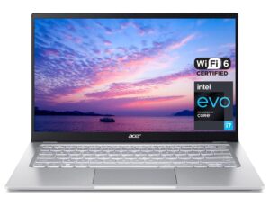 acer newest swift 3 14" 100% srgb qhd laptop computer, intel 12-core i7-1260p, 16gb lpddr4x ram, 1tb pcie ssd, backlit keyboard, fingerprint reader, wifi 6e, webcam, win 11 home, w/cue accrssories