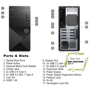 Dell 2023 Vostro 3910 Business Tower Desktop, 12th Gen Intel 12-Core i7-12700 up to 4.9GHz, 64GB DDR4 RAM, 2TB PCIe SSD, DVDRW, 802.11AC WiFi, Bluetooth 5, Keyboard & Mouse, Windows 11 Pro