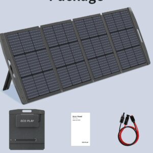 Solar Panel, Foldable Portable Solar Panel Battery Charger Kit with Adjustable Kickstand, Wire Storage Bag, MC4 Cable, IP67 Waterproof for Portable Power Station Camping Tent Home Off-Grid RV (200W)