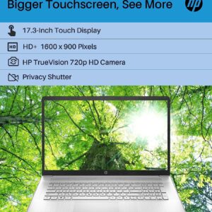 HP 2023 Newest 17.3" HD Touchscreen Laptop, AMD Ryzen 5 7530U (Beats i7-1165G7), 64GB RAM, 4TB SSD, AMD Radeon Graphics, Wi-Fi 6, Bluetooth, Webcam, Windows 11 Home, Bundle with JAWFOAL