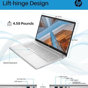 HP 2023 Newest 17.3" HD Touchscreen Laptop, AMD Ryzen 5 7530U (Beats i7-1165G7), 64GB RAM, 4TB SSD, AMD Radeon Graphics, Wi-Fi 6, Bluetooth, Webcam, Windows 11 Home, Bundle with JAWFOAL