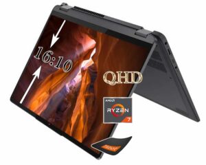 lenovo flex 5 | 14" 16:10 qhd 2-in-1 touchscreen laptop | amd 8-core r7 5700u | wi-fi 6 | fingerprint reader | backlit kb | win11 w/mouse pad(16gb ram | 2tb pcie ssd)