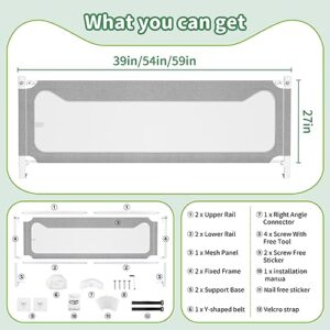 melafa365 Convertible Crib Bed Rail for Toddlers,Crib Rail Guard,Toddler Bed Rail for Crib,Baby Bed Rail Guard