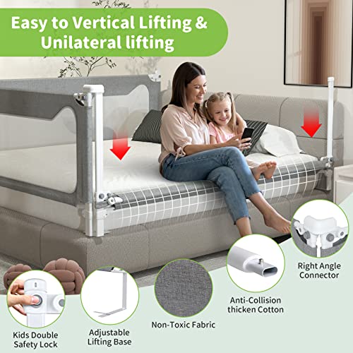 melafa365 Convertible Crib Bed Rail for Toddlers,Crib Rail Guard,Toddler Bed Rail for Crib,Baby Bed Rail Guard