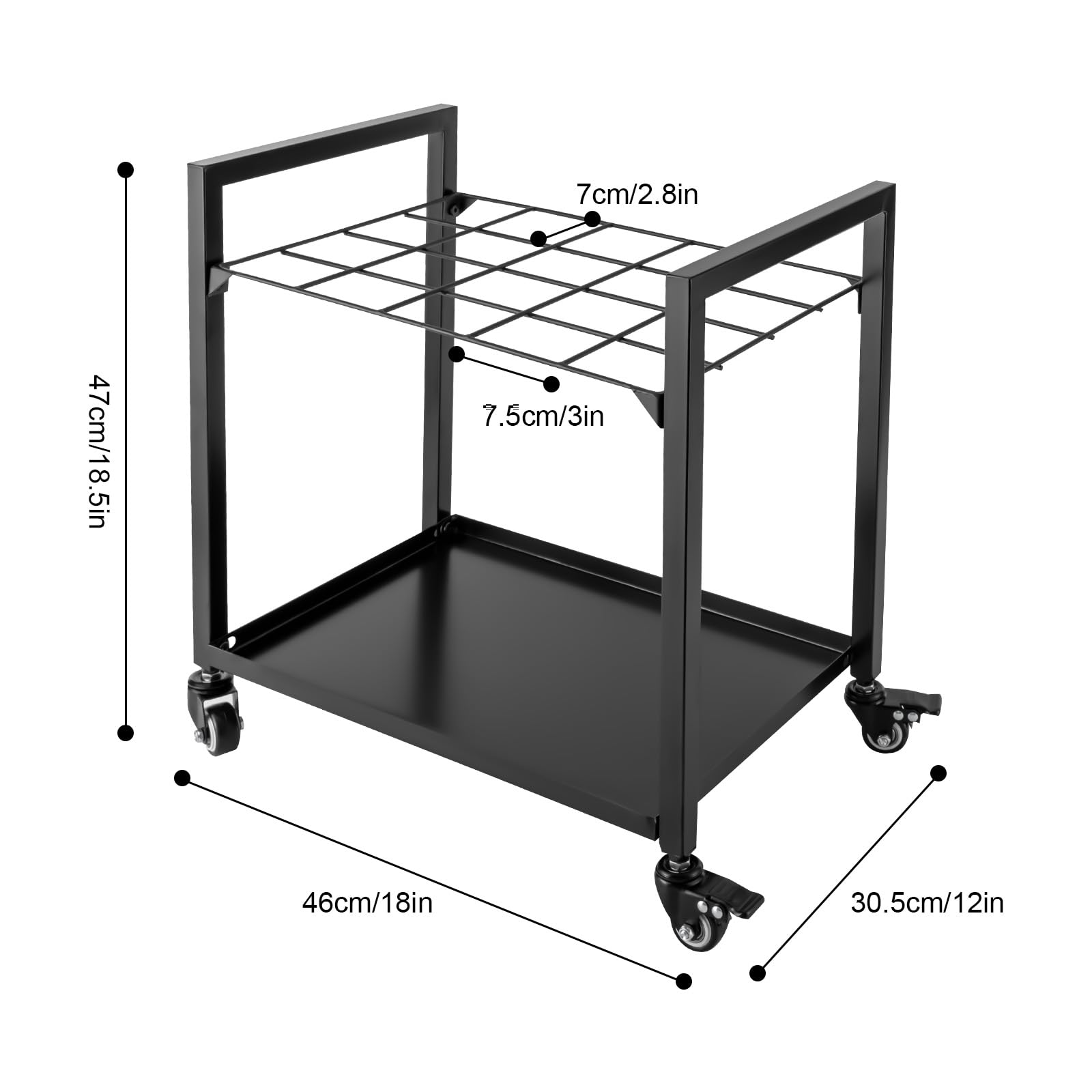 Blueprint Roll File Holder - 20 Slots, Metal Blueprint Storage Cart with Wheels Roll File Holder for Home Office School Blueprint Storage Rack Blueprint Holder