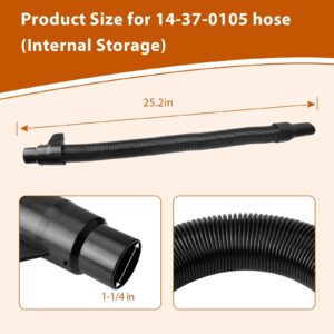 14-37-0105 18V/28V Wet/Dry Vac Hose Assembly Fit for Milwaukee 18V/28V Wet/Dry Vacuum for 0780-20 0880-20 0970-20 - Internal Storage