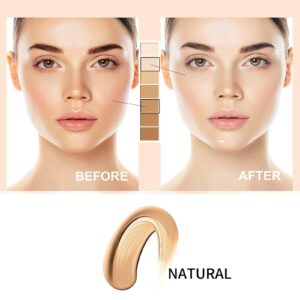 OBRVE 2PCS Natural Skin Tone Adjusting CC Cream SPF 50,Cosmetics CC Cream,All-In-One Face Sunscreen and Foundation,Colour Self