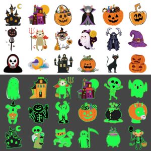 341 styles halloween party favors, luminous halloween tattoos for kids halloween party decorations halloween stickers toys gifts for kids, halloween goodie bag fillers party supplies (40 sheets)