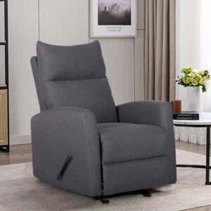 Soft Fabric Manual Glider Recliner,Comfy Living Room and Bedroom Recliner Chair Nursery Glider