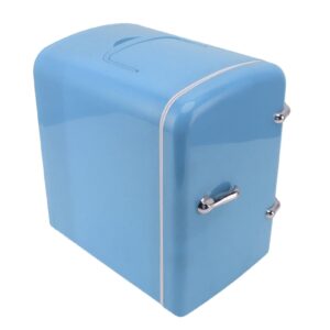 skincare fridge, 4l dc12v mini portable compact personal fridge cooler and warmer, 36w cosmetic makeup mini fridge for skin care, car cooler for bedroom, dorm, office, car, home (blue)