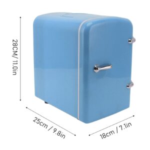 Skincare Fridge, 4L DC12V Mini Portable Compact Personal Fridge Cooler and Warmer, 36W Cosmetic Makeup Mini Fridge for Skin Care, Car Cooler for Bedroom, Dorm, Office, Car, Home (Blue)