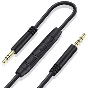 3.5mm replacement audio cable for beats headphones cord wire aux cable compatible with beats solo2 solo3 studio3 wireless hd pro by dr. dre sony wh-1000xm4 wh-1000xm5 with in-line mic & volume control